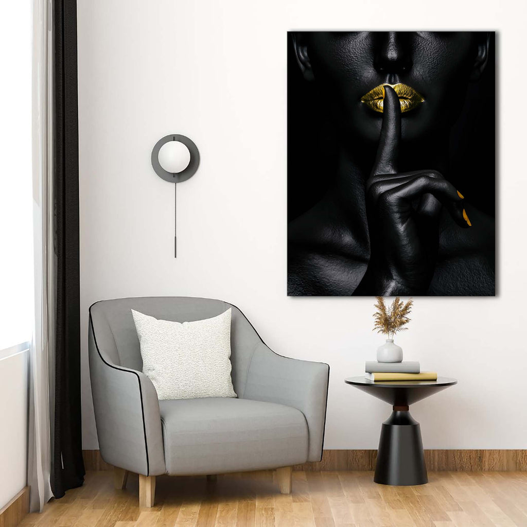Gold and Black Wall art- Fine Art-Gold varnish