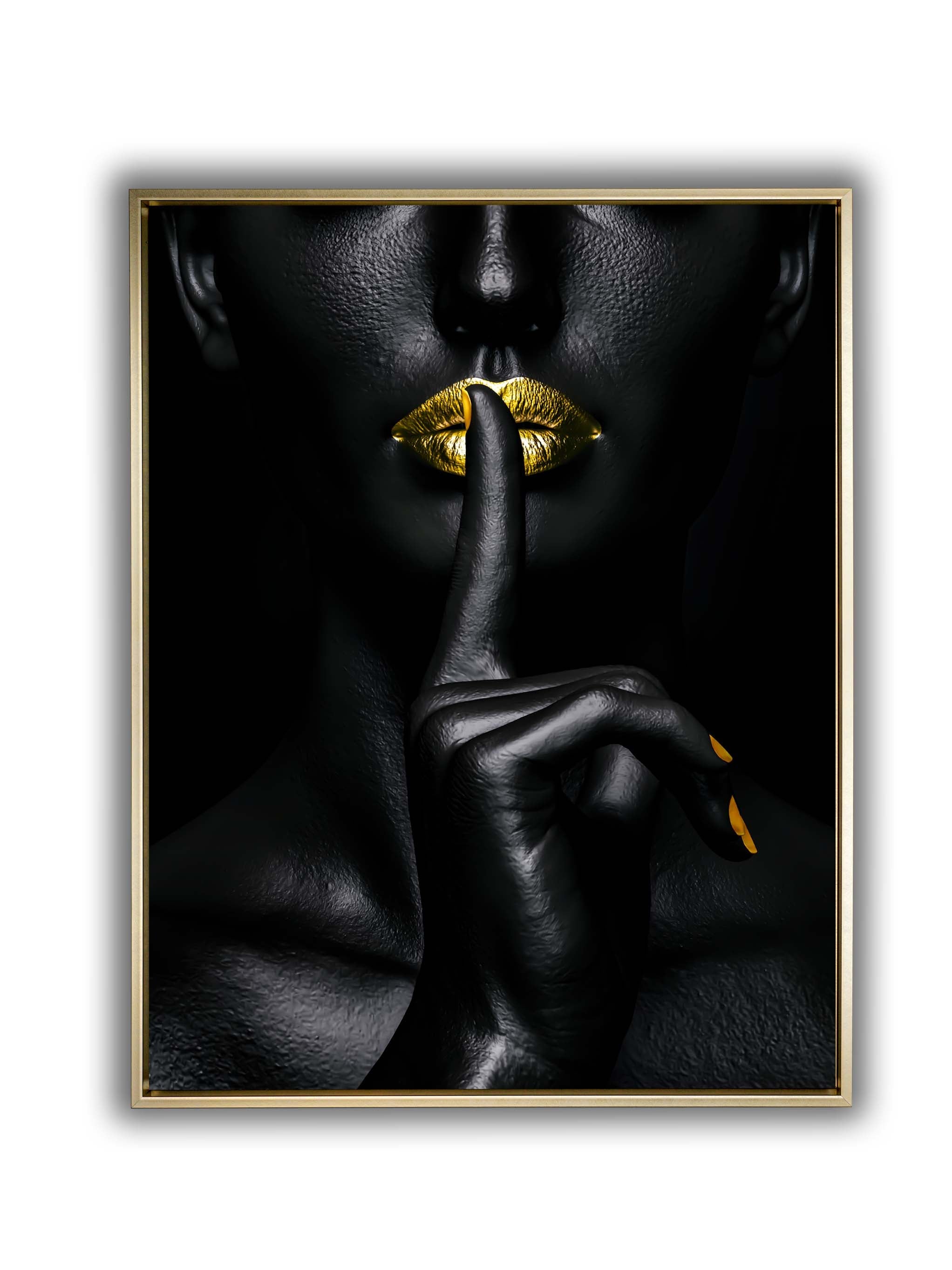 Gold and Black Wall art- Fine Art-Gold varnish