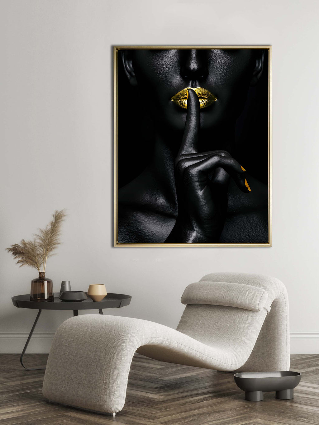 Gold and Black Wall art- Fine Art-Gold varnish
