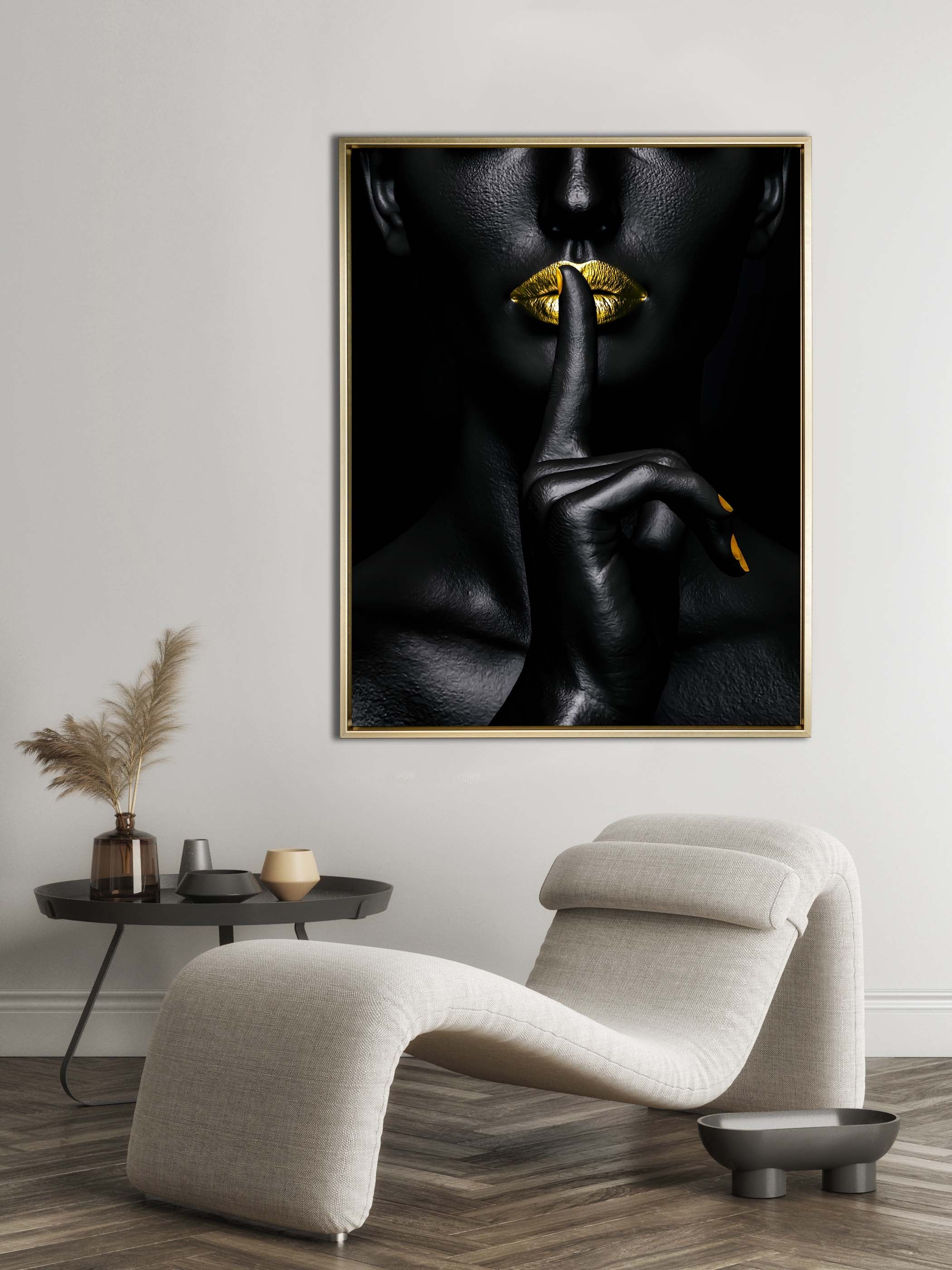 Gold and Black Wall art- Fine Art-Gold varnish