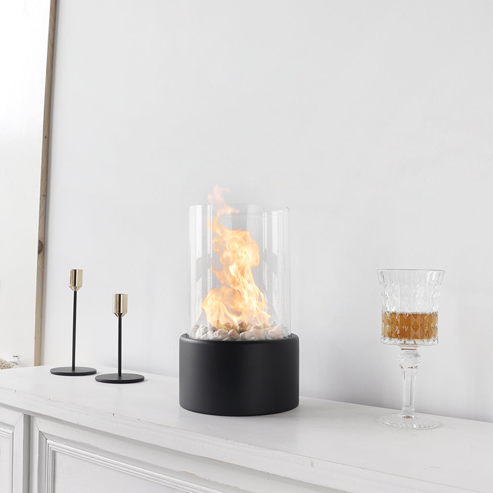 10.5 Inch High Portable Tabletop Fireplace for Indoor & Outdoor Decor
