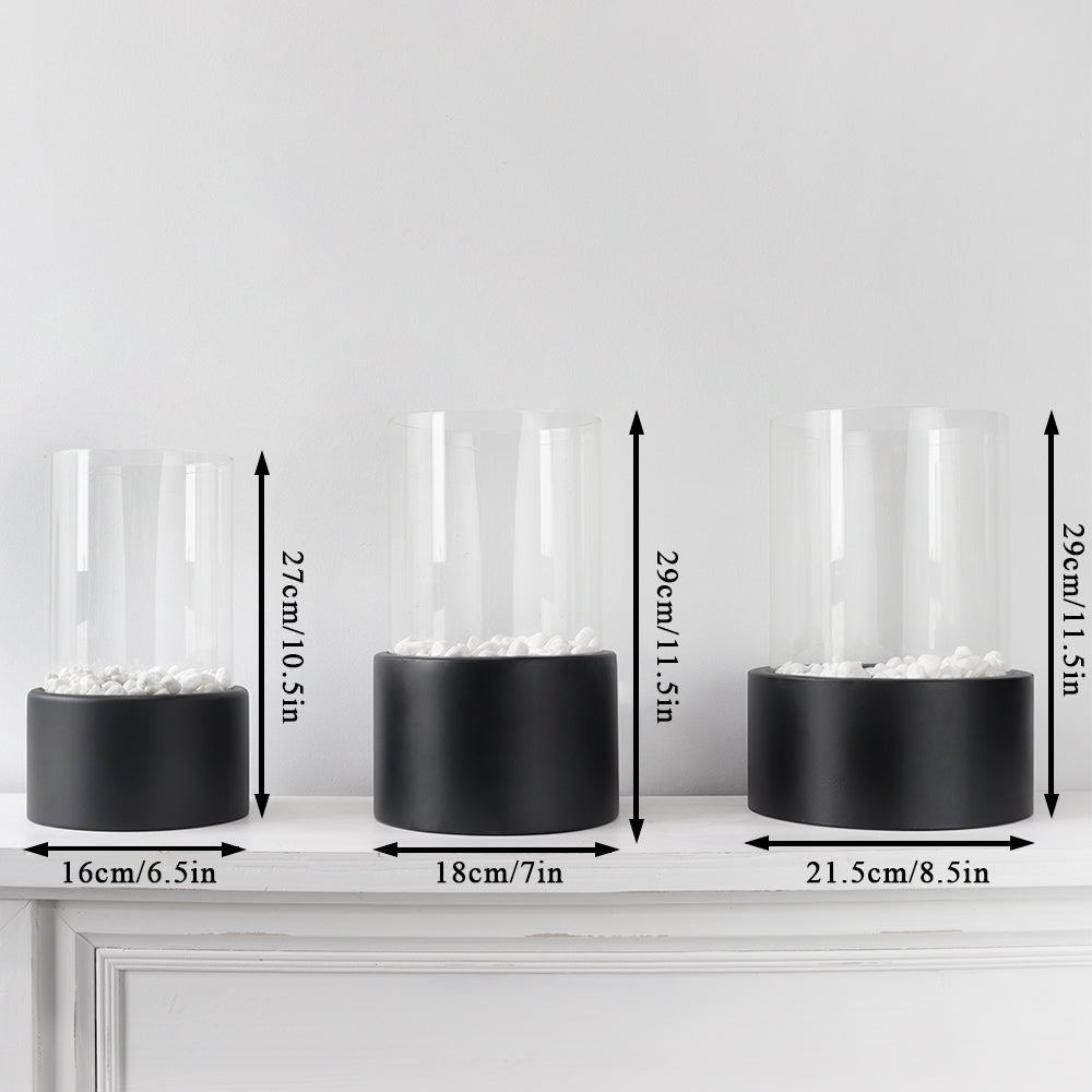 10.5 Inch High Portable Tabletop Fireplace for Indoor & Outdoor Decor