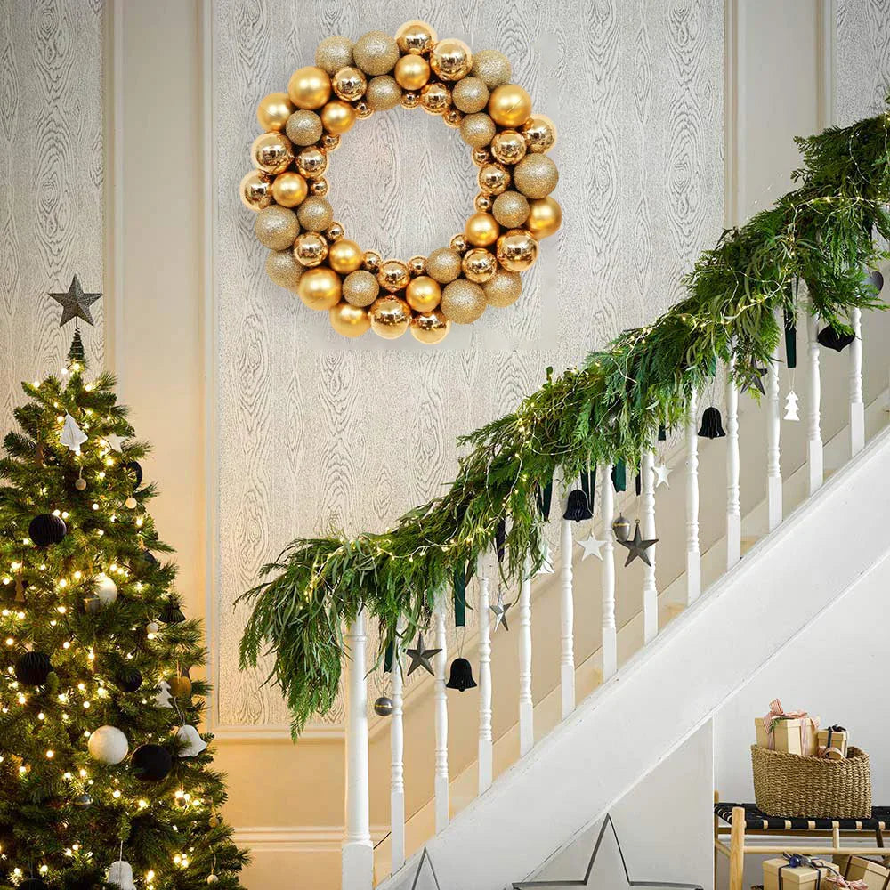 Christmas Ball Wreath Front Door Decoration-3