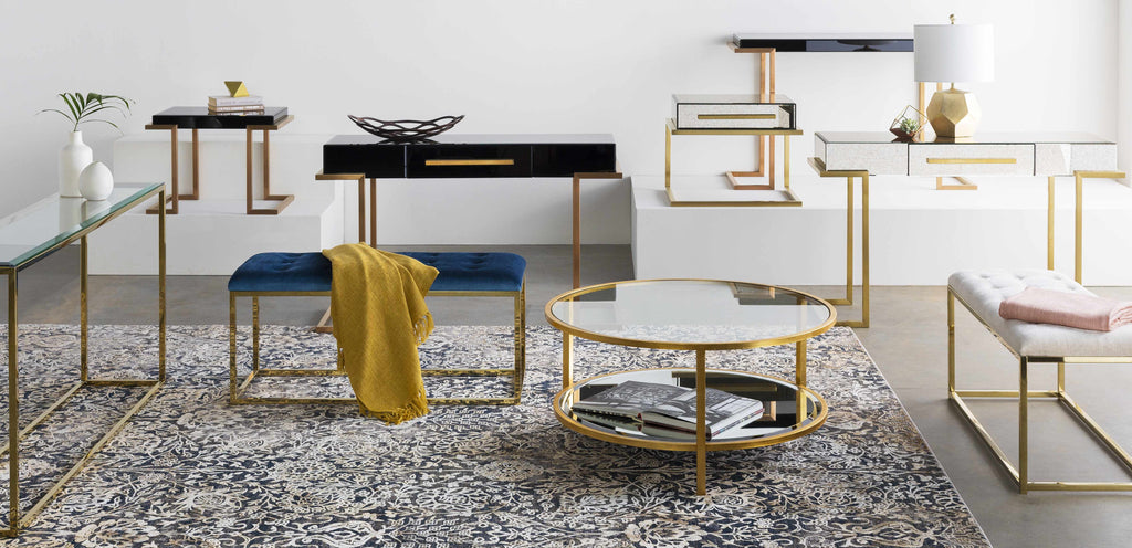 Coleford Gold Geometric Table Lamp-4