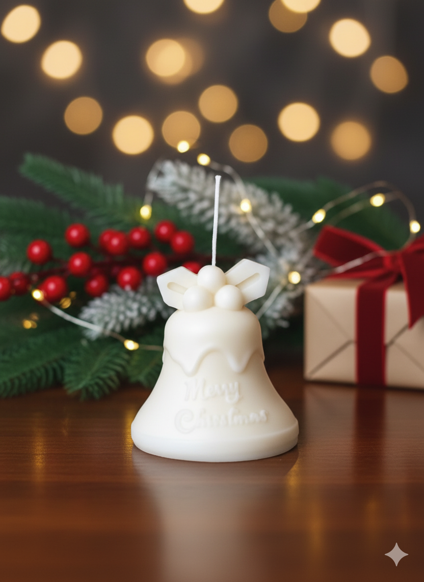 Tall Bell Christmas Candle for Elegant Holiday Décor-1
