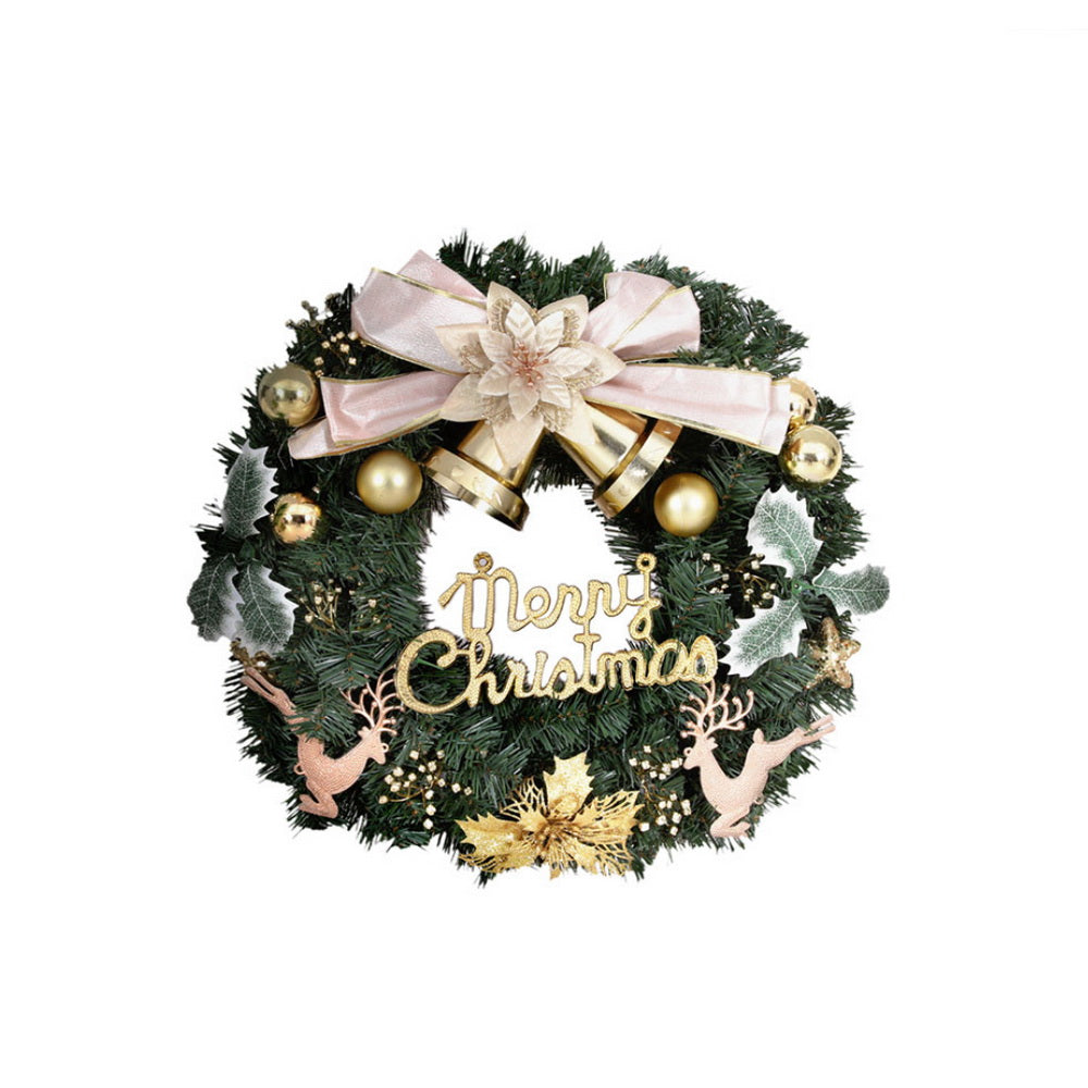NNEDSZ Jingle Jollys Christmas Wreath 60CM Garland Flowers Baubles Party Decorations-0