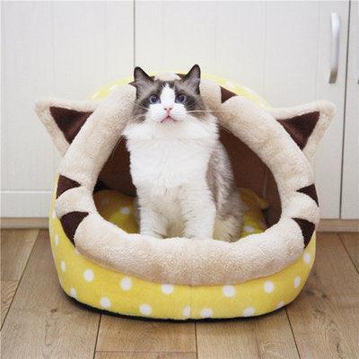 Cozy Retreat Cat Bed: Soft And Warm Indoor Pet House-3