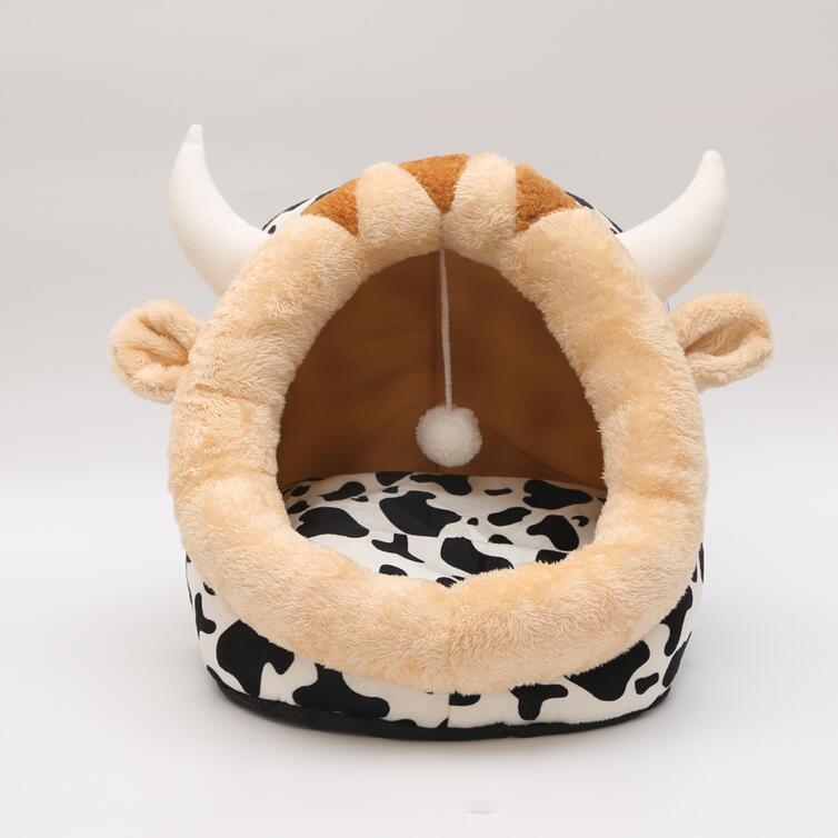 Cozy Retreat Cat Bed: Soft And Warm Indoor Pet House-4